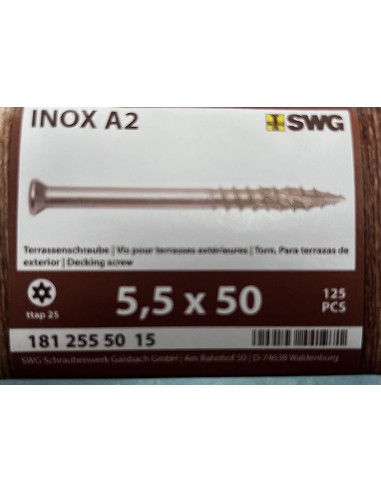 Visse Inoxydable  A2 5,5x50
