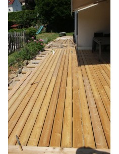 Terrasse Mélèze 27x145 lisse