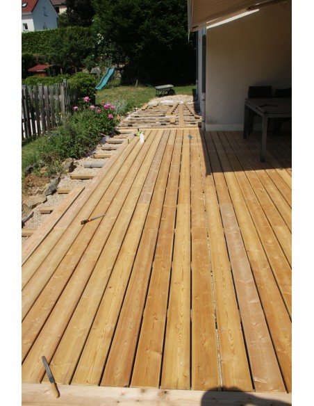 Lame de Terrasse Mélèze - Lisse - 27x145