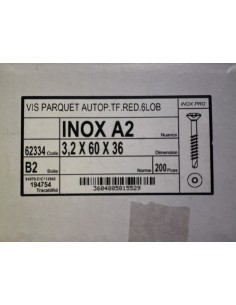 Visse Inoxydable A2 - 3,2x60x36
