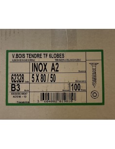 Visse Inoxydable A2 - 5x80x50